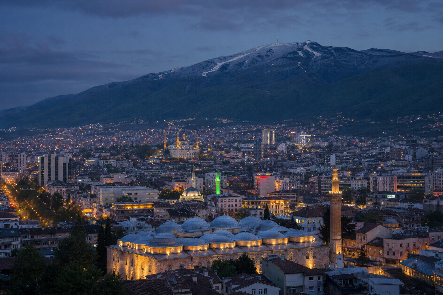 Bursa şehir manzarası arka plan